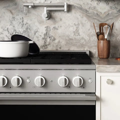 ZLINE 30 in. 4.2 cu. ft. Marino Gas Range with Convection Gas Oven in Stainless Steel with 4 Brass Burners - MGR-BR-30