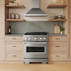 ZLINE 30 in. 4.2 cu. ft. Classic Gas Range with 4 Burner DuoPro™ Cooktop and Convection Gas Oven in Stainless Steel - PCGR30
