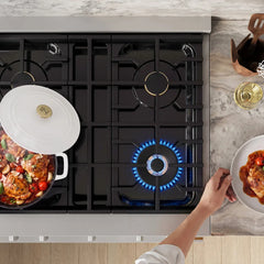 ZLINE 30 in. 4.2 cu. ft. Marino Gas Range with Convection Gas Oven in Stainless Steel with 4 Brass Burners - MGR-BR-30