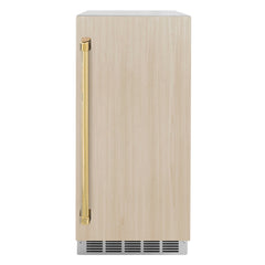 ZLINE 15 in. Touchstone Clear Cube Ice Maker with Drain Pump and Panel Ready Door - ICCDPZ-15
