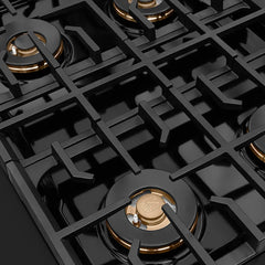 ZLINE 30 in. Paramount Gas Rangetop with 4 Burner DuoPro™ Cooktop in Black Stainless Steel - PSRTB-30