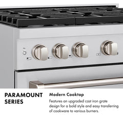ZLINE Autograph Edition 48 in. 6.7 cu. ft. Paramount Gas Range with 8 Burner DuoPro™ Cooktop and Dual Ovens in Stainless Steel- PSGRZ-48-K