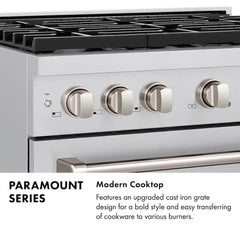 ZLINE 48 in. 6.7 cu. ft. Paramount Double Oven Dual Fuel Range with 8 Burner Gas Cooktop in Stainless Steel - SDR48