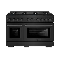 ZLINE 48 in. 6.7 cu. ft. Paramount Dual Fuel Range with 8 Burner DuoPr - Black Stainless Steel