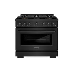 ZLINE 36 in. 5.2 cu. ft. Paramount Gas Range with 6 Burner DuoPro™ Coo - Black Stainless Steel