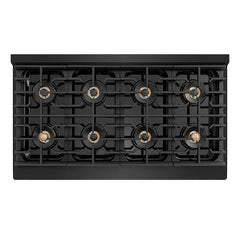 ZLINE 48 in. 6.7 cu. ft. Paramount Gas Range with 8 Burner DuoPro™ Cooktop and Dual Ovens in Black Stainless Steel - PSGRB-48