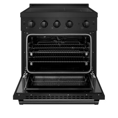 ZLINE 30 in. 4.2 cu. ft. Paramount Induction Range with 4 Element Cooktop and Electric Convection Oven in Black Stainless Steel - SINRB-30