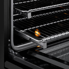 ZLINE 30 in. 4.2 cu. ft. Paramount Induction Range with 4 Element Cooktop and Electric Convection Oven in Black Stainless Steel - SINRB-30
