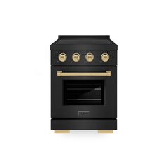 ZLINE Autograph Edition 24 in. 3.2 cu. ft. Paramount Induction Range with 3 Element Cooktop and Electric Convection Oven - SINR