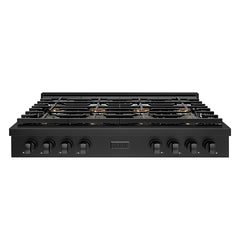ZLINE 48 in. Paramount Gas Rangetop with 8 Burner DuoPro™ Cooktop in B - Black Stainless Steel