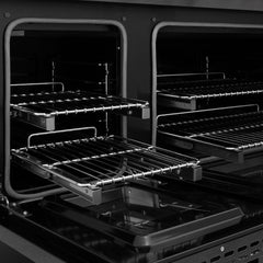 ZLINE 48 in. 6.7 cu. ft. Paramount Dual Fuel Range with 8 Burner DuoPro™ Cooktop and Dual Ovens in Black Satin Stainless Steel - PSDRBS-48