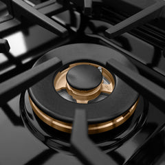 ZLINE 30 in. 4.2 cu. ft. Paramount Gas Range with 4 Burner DuoPro™ Cooktop and Convection Gas Oven in Black Satin Stainless Steel - PSGRBS-30