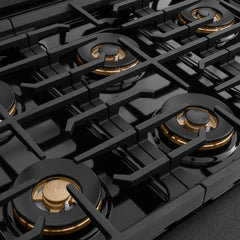ZLINE 48 in. 6.7 cu. ft. Paramount Gas Range with 8 Burner DuoPro™ Cooktop and Dual Ovens in Black Satin Stainless Steel - PSGRBS-48