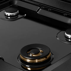 ZLINE 30 in. Paramount Gas Rangetop with 4 Burners and Porcelain Cooktop in Black Satin Stainless Steel - SRTBS