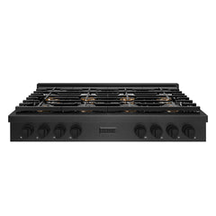 ZLINE 48 in. Paramount Gas Rangetop with 8 Burner DuoPro™ Cooktop in B - Black Satin Stainless Steel