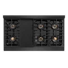 ZLINE 48 in. Paramount Gas Rangetop with 8 Burner DuoPro™ Cooktop in Black Satin Stainless Steel - PSRTBS-48