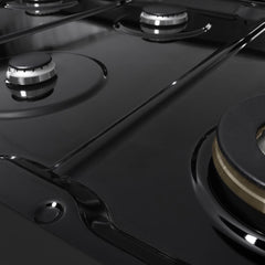 ZLINE 48 in. 6.7 cu. ft. Marino Double Oven Gas Range with 8 Burner Cooktop in Black Stainless Steel - MGRB-48 - The Home Selection