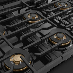 ZLINE 36 in. 5.2 cu. ft. Marino Gas Range with 6 Burner DuoPro™ Cooktop and Convection Gas Oven in Black Stainless Steel - PMGRB-36 - The Home Selection