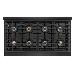 ZLINE 48 in. 6.7 cu. ft. Marino Gas Range with 8 Burner DuoPro™ Cooktop and Dual Ovens in Black Stainless Steel - PMGRB-48 - The Home Selection
