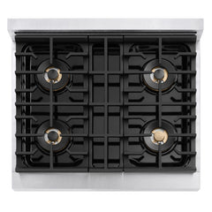 ZLINE 30 in. 4.2 cu. ft. Marino Dual Fuel Range with 4 Burner DuoPro™ Cooktop and Electric Convection Oven in Satin Stainless Steel - PMDRS-30 - The Home Selection