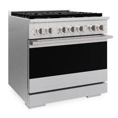 ZLINE 36 in. 5.2 cu. ft. Marino Dual Fuel Range with 6 Burner DuoPro™ Cooktop and Electric Convection Oven in Satin Stainless Steel - PMDRS-36 - The Home Selection