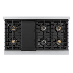 ZLINE 48 in. 6.7 cu. ft. Marino Dual Fuel Range with 8 Burner DuoPro™ Cooktop and Dual Ovens in Satin Stainless Steel - PMDRS-48 - The Home Selection