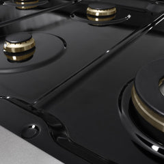 ZLINE 48 in. 6.7 cu. ft. Marino Double Oven Gas Range in Satin Stainless Steel with 8 Brass Burners - MGRS-BR-48 - The Home Selection