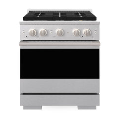 ZLINE 30 in. 4.2 cu. ft. Marino Gas Range with 4 Burner DuoPro™ Cooktop and Convection Gas Oven in Satin Stainless Steel - PMGRS-30 - The Home Selection