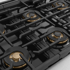 ZLINE 36 in. 5.2 cu. ft. Marino Gas Range with 6 Burner DuoPro™ Cooktop and Convection Gas Oven in Satin Stainless Steel - PMGRS-36 - The Home Selection