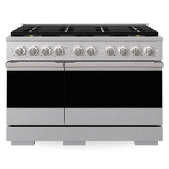 ZLINE 48 in. 6.7 cu. ft. Marino Gas Range with 8 Burner DuoPro™ Cooktop and Dual Ovens in Satin Stainless Steel - PMGRS-48 - The Home Selection