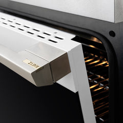 ZLINE 48 in. 6.7 cu. ft. Marino Gas Range with 8 Burner DuoPro™ Cooktop and Dual Ovens in Satin Stainless Steel with White Matte Doors - PMGRS-WM-48 - The Home Selection