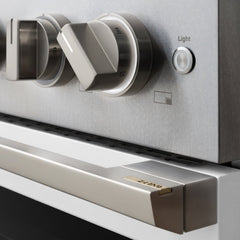 ZLINE 48 in. 6.7 cu. ft. Marino Gas Range with 8 Burner DuoPro™ Cooktop and Dual Ovens in Satin Stainless Steel with White Matte Doors - PMGRS-WM-48 - The Home Selection