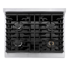 ZLINE 30 in. 4.2 cu. ft. Marino Dual Fuel Range with 4 Burner Gas Cooktop and Electric Convection Oven in Stainless Steel - MDR30 - The Home Selection