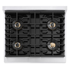 ZLINE 30 in. 4.2 cu. ft. Marino Dual Fuel Range with 4 Burner DuoPro™ Cooktop and Electric Convection Oven in Stainless Steel