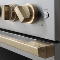 ZLINE Autograph Edition 48 in. 6.7 cu. ft. Marino Dual Fuel Range with 8 Burner DuoPro™ Cooktop and Dual Ovens in Stainless Steel and Champagne Bronze Accents - PMDRZ-48-CB - The Home Selection