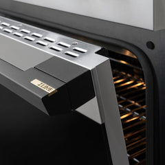 ZLINE Autograph Edition 36 in. 5.2 cu. ft. Marino Gas Range with 6 Burner Cooktop and Convection Gas Oven in Stainless Steel and Matte Black Accents - MGRZ-36-MB - The Home Selection