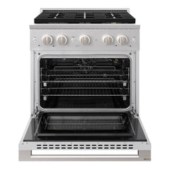 ZLINE 30 in. 4.2 cu. ft. Marino Gas Range with 4 Burner DuoPro™ Cooktop and Convection Gas Oven in Stainless Steel - PMGR30 - The Home Selection