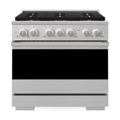 ZLINE 36 in. 5.2 cu. ft. Marino Gas Range with 6 Burner DuoPro™ Cooktop and Convection Gas Oven in Stainless Steel - PMGR36 - The Home Selection
