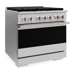ZLINE 36 in. 5.2 cu. ft. Marino Gas Range with 6 Burner DuoPro™ Cooktop and Convection Gas Oven in Stainless Steel - PMGR36 - The Home Selection