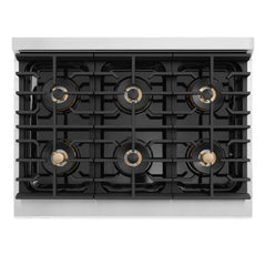 ZLINE 36 in. 5.2 cu. ft. Marino Gas Range with 6 Burner DuoPro™ Cooktop and Convection Gas Oven in Stainless Steel - PMGR36 - The Home Selection