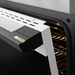 ZLINE Autograph Edition 36 in. 5.2 cu. ft. Marino Gas Range with 6 Burner DuoPro™ Cooktop and Convection Gas Oven with White Matte Door and Matte Black Accents - PMGRZ-WM-36-MB - The Home Selection