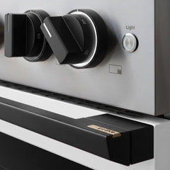 ZLINE Autograph Edition 48 in. 6.7 cu. ft. Marino Gas Range with 8 Burner DuoPro™ Cooktop and Dual Ovens with White Matte Doors and Matte Black Accents - PMGRZ-WM-48-MB - The Home Selection