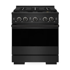 ZLINE 30 in. 4.2 cu. ft. Marino Dual Fuel Range with 4 Burner DuoPro™ Cooktop and Electric Convection Oven in Black Stainless Steel - PMDRB-30 - The Home Selection