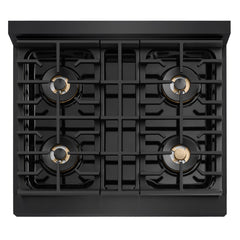 ZLINE 30 in. 4.2 cu. ft. Marino Dual Fuel Range with 4 Burner DuoPro™ Cooktop and Electric Convection Oven in Black Stainless Steel - PMDRB-30 - The Home Selection
