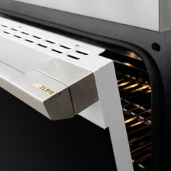 ZLINE 30 in. 4.2 cu. ft. Marino Induction Range with 4 Element Cooktop and Electric Convection Oven in Stainless Steel with White Matte Door - MINR-WM-30 - The Home Selection