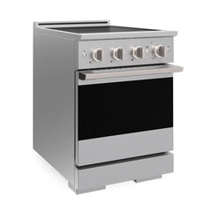 ZLINE 24 in. 3.2 cu. ft. Marino Induction Range with 3 Element Cooktop and Electric Convection Oven in Stainless Steel - MINR24 - The Home Selection