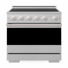 ZLINE 36 in. 5.2 cu. ft. Marino Induction Range with 5 Element Cooktop and Electric Convection Oven in Stainless Steel - MINR36 - The Home Selection