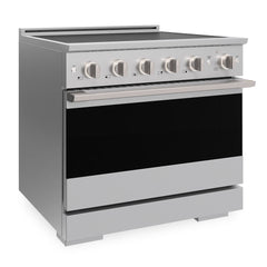 ZLINE 36 in. 5.2 cu. ft. Marino Induction Range with 5 Element Cooktop and Electric Convection Oven in Stainless Steel - MINR36 - The Home Selection