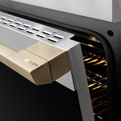 ZLINE 24 In. Marino Autograph Induction Range in Stainless Steel with Champagne Bronze Accents - MINRZ-24-CB - The Home Selection