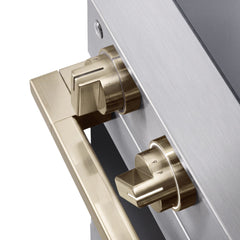 ZLINE 24 In. Marino Autograph Induction Range in Stainless Steel with Champagne Bronze Accents - MINRZ-24-CB - The Home Selection